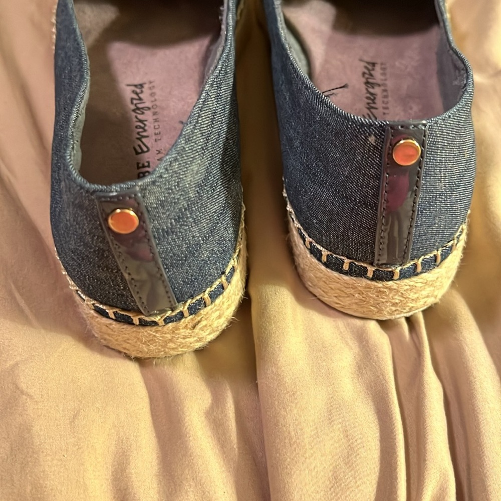 Dr. Scholl’s Chambray Espadrille Slip-On Flats - size 9.5 - Picture 5 of 6